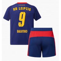 Stroje piłkarskie RB Leipzig Johan Bakayoko #9 Koszulka Wyjazdowej dla dzieci 2025-26 Krótki Rękaw (+ szorty)